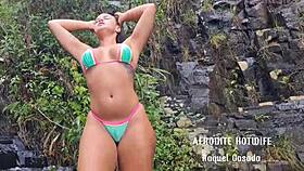 Walk in the waterfall with Afrodite RJ and a threesome