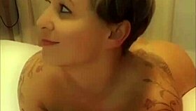 Discover this hot milf with big tits giving blowjob!