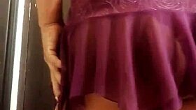 Transsexual crossdresser modeling in lingerie