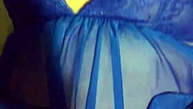 Is that slut wife ready for a cumshot in her lingerie?