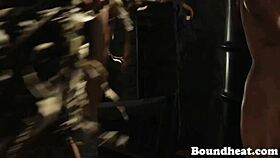 Naked Busty Lesbian Slaves Endure Intense Whipping. Mistress Commands Obedience.