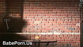 A babe indulging in footjob and handjob fetish with sucking.