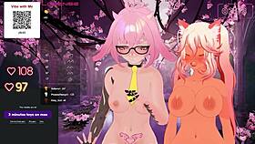 me and mizzpeachy make each other cum on stream, lickin pussy and all