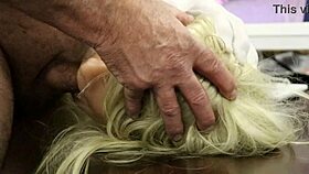 Blonde with Big Ass and Blue Eyes Devours BBC, Rimming and Hard Face Fucking