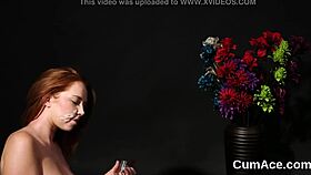 sexy centerfold takes facial and eats all the cum 😋