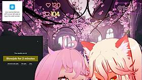 me and mizzpeachy make each other cum on stream, lickin pussy and all