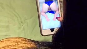 Is that slut wife ready for a cumshot in her lingerie?