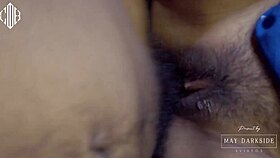 Asian couple sneaks away quickly before adults notice.