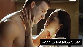 Does pretty stepsister gargle stepbro's bone in garden? Judy Jolie, Codey Steele