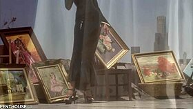 body painted blonde nicole sheridan sucks artist before fucking