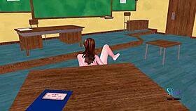 an animated 3d sex video of a cute girl fingering her pussy and ass