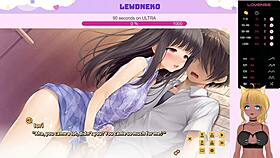 Lewdneko moans while playing love cubed and getting creampied