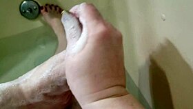 Detailed Washing Of My Pretty Feet, Focusing On Toes And Fetish Elements