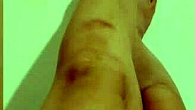 shy girl shows legs on camera