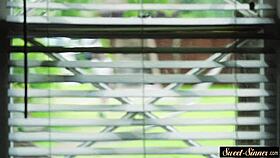 busty teen gets doggystyled by her lover's cock