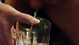 someone pissing and drinking it while drunk
