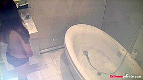 Spying on Stepdaughter Scarlett Playing with Toys in Bath