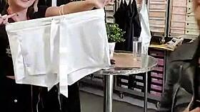 Bettie Ballhaus natural big tits in leather pants intriguing contrast