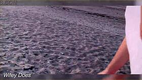 Amateur Exhibitionists Flash Ass And Pussy Outdoors At Sunset