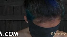 Honey the babe gets excited by extreme toys in bdsm slave blowjob and masturbation scene