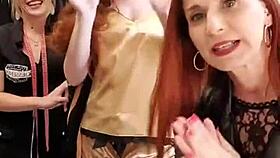 Bettie Ballhaus natural big tits in leather pants intriguing contrast