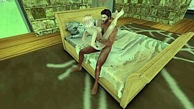 Blonde bride in Vegas ties the knot and gets wild with oral