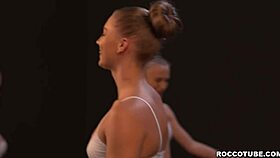 eight babes go wild in lesbian orgy