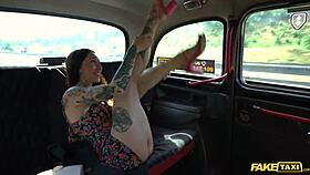 fake taxi babe flashes tattoos to seduce driver for rough pov action