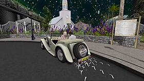 Blonde bride in Vegas ties the knot and gets wild with oral