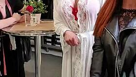 Bettie Ballhaus natural big tits in leather pants intriguing contrast