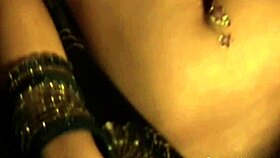 brunette tall lady enjoys a ritual of dancing and teasing in softcore nude