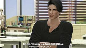 Damon And Elena In Classroom