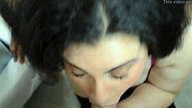 BBW lady enjoys sucking monster cock in dirty session