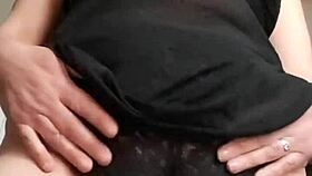 Sexy stepmom in private show with hairy pussy