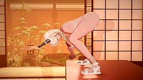 I moaned soo loud fucking busty Owari in 3d hentai