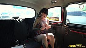 fake taxi babe flashes tattoos to seduce driver for rough pov action