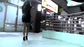 Jasmeen Lefleur Teases With Legs And Heels In Fetish Walk