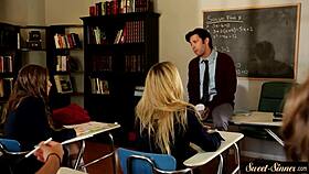 slutty stepsister rides cock in cowgirl position