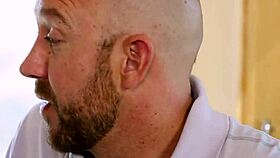 Highheeled model spoon fucked in kitchen