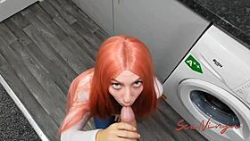 Reluctant maid fulfills contract by making me cum.