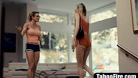 young cheerleader forced into hardcore sex by milf coach & husband