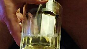 someone pissing and drinking it while drunk