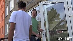 would you fuck this pretty teen cutie doggystyle for jizz?