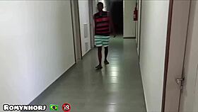 Young neighbors enjoy unprotected sex, leaving her filled with cum