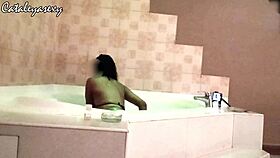 Photographer fucks latina model during jacuzzi photoshoot