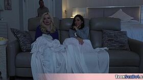 Testing stepdad's asexual claim with blowjob.