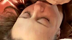 French slut in satin dress performs blowjob and rimming before doggystyle