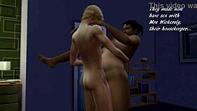 In Sims 4, Watch This Milf With Big Tits In A 3some Orgy With Blowjobs And Cumshots.