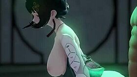 hanying akt raiden mei honkai impact hentai sex doggy style con otoko mask dark purple hair