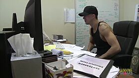 Busty milf on knees sucking cock before bang 😍